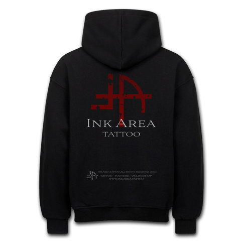 INK AREA HOODIE SCHWARZ / OVERSIZED